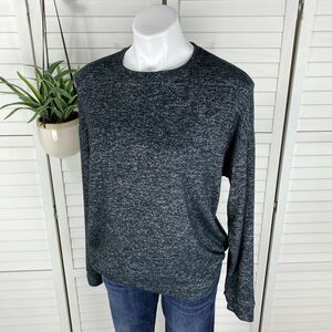 Athleta XS Mindful Pullover Charcoal Grey Heather Long Sleeve Sweatshirt‎ Top